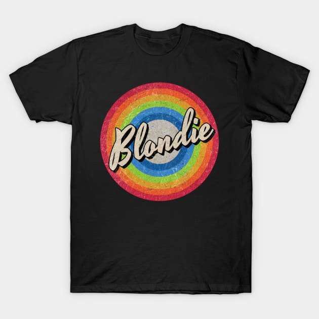 Vintage Style circle - blondie T-Shirt by henryshifter